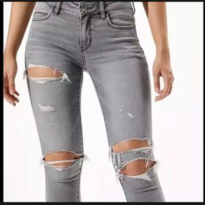 American Eagle Grey Ripped Jeans